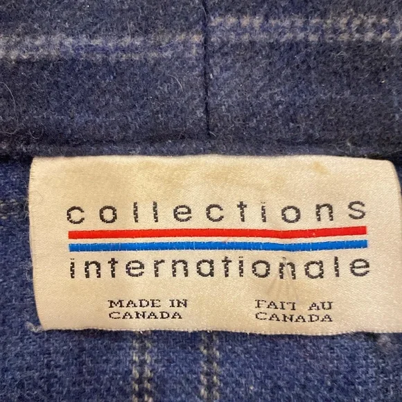 Collections Internationale Fringed women’s Blue Plaid Blazer/Jacket Size Large - Picture 11 of 17